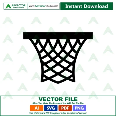 Basketball Hoop SVG Files | Basketball SVG Cut Files | Basketball Hoop Vector Files | Basketball Hoop Silhouette Clip Art